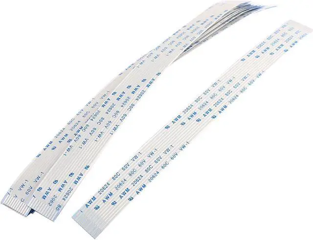 Main image of 10Pcs 1.0mm Pitch 12 Pin AWM 20624 80C 60V VW-1 Flexible Flat Cable FFC 150mm