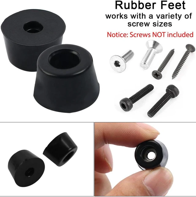 Alt view image 3 of 7 - 16pcs Rubber Feet Bumper Buffer Furniture Table Chair Leg Pad Protector with Metal Washer, D17x14xH10mm