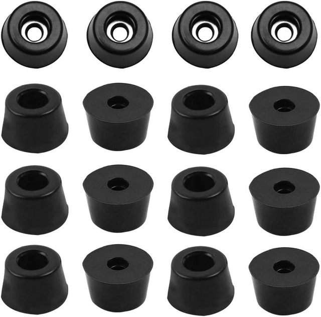 Main image of 16pcs Rubber Feet Bumper Buffer Furniture Table Chair Leg Pad Protector with Metal Washer, D17x14xH10mm