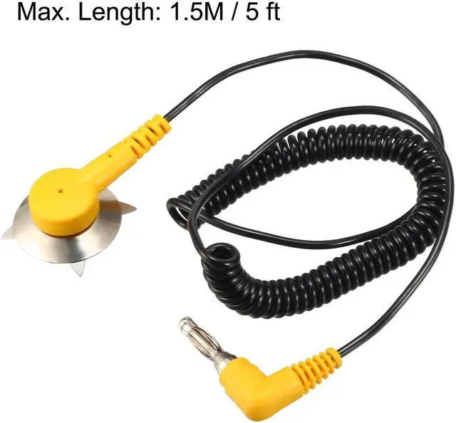 Alt view image 2 of 3 - Banana Plug ESD Anti Static Mat Grounding Cord Ground Strap 2M