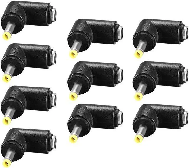 Main image of DC Power Connector 90 Degree Right Angle 4.0mm x 1.7mm Male to 5.5mm x 2.1mm Female Coupler Adapter Converter 10Pcs