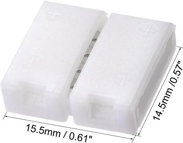 Alt view image 2 of 3 - 10mm 4P LED Strip Connector Solderless for 5050 3528 RGB 4 Conductor Multicolor Strip Lights Strip to Strip 15Pcs