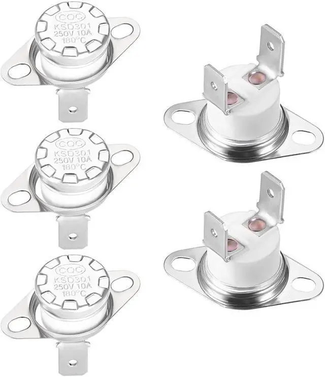 Alt view image 8 of 10 - KSD9700 Thermostat, 70 Normally Close Temperature Switch Thermal Switch, N.C 5A Metal Bimetal Temperature Controller 2pcs