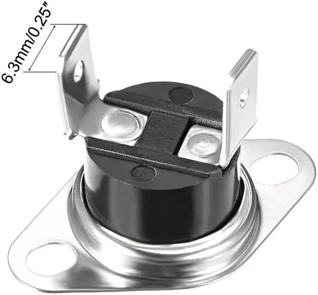 Alt view image 3 of 4 - KSD301 Thermostat, Temperature Control Switch 115°C 10A Normally Closed N.C 2pcs