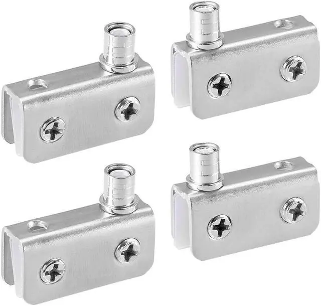Main image of Glass Hinge Stainless Steel Glass Door Pivot Hinge Glass Clamp Silver Tone 40x13x20mm , 2 Pair