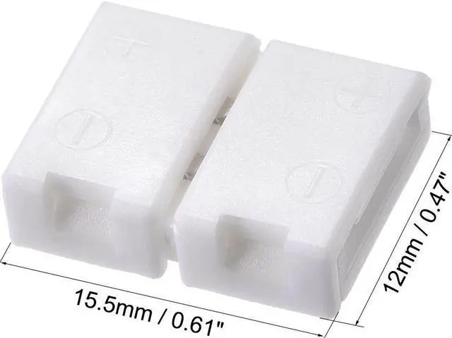 Alt view image 2 of 3 - 8mm 2P LED Strip Connector Solderless for Single Color 3528 2 Conductor Strip Light Strip to Strip 5Pcs