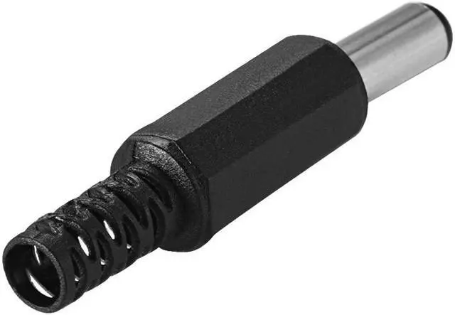 Alt view image 3 of 3 - DC Male Connector 5.5mm x 2.1mm x 14mm Power Cable Jack Adapter Coupler Black 10Pcs