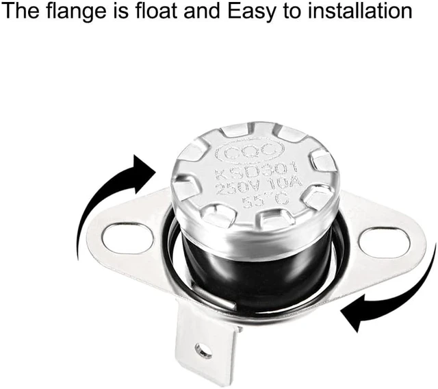 Alt view image 2 of 4 - KSD301 Thermostat, Temperature Control Switch 55°C 10A Normally Closed N.C 2pcs