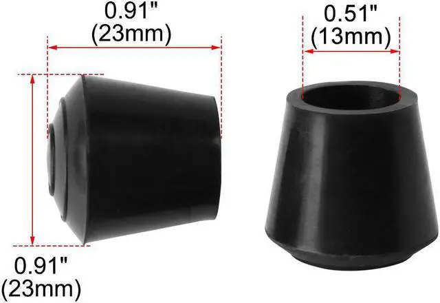 Alt view image 2 of 7 - 8pcs Chair Leg Tips Caps 14mm 9/16 Inch Anti Slip Rubber Furniture Table Feet Cover Floor Protector Reduce Noise Prevent Scratches