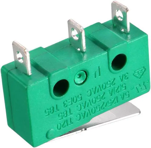 Alt view image 3 of 4 - 4PCS KW4-3Z-3 Micro Limit Switch SPDT NO NC 3 Terminals Momentary Short Straight Lever Type Green