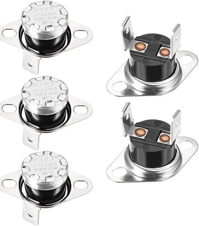 Main image of KSD301 Thermostat, Temperature Control Switch 85°C 10A Normally Closed N.C 5pcs
