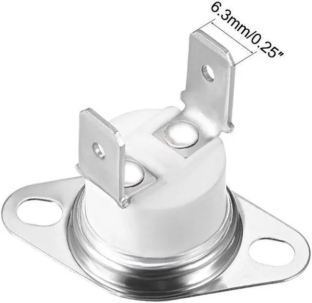 Alt view image 3 of 7 - KSD301 Thermostat, Temperature Control Switch 45°C 10A Normally Closed N.C 6.3mm Pin 2pcs