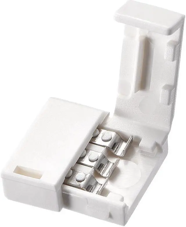 Alt view image 3 of 3 - 10mm 3P LED Strip Connector Solderless for 5050 3528 RGB 3 Conductor Multicolor Strip Light Strip to Strip 10Pcs