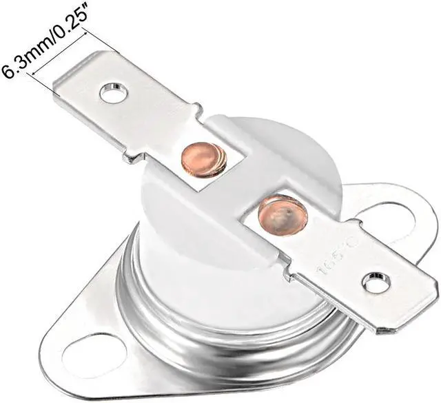 Alt view image 3 of 4 - KSD301 Thermostat, Temperature Control Switch 250°C 10A Normally Closed N.C 6.3mm Pin 5pcs