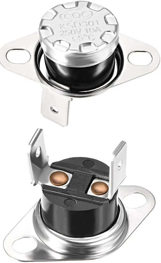 Main image of KSD301 Thermostat, Temperature Control Switch 65°C 10A Normally Open N.O 2pcs