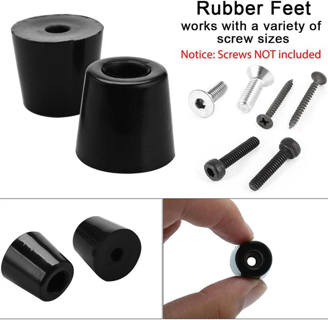 Alt view image 5 of 7 - 4pcs Rubber Feet Bumpers Buffer Feet Furniture Table Cabinet Leg Pads Anti-slip with Metal Washer D14x19xH17mm