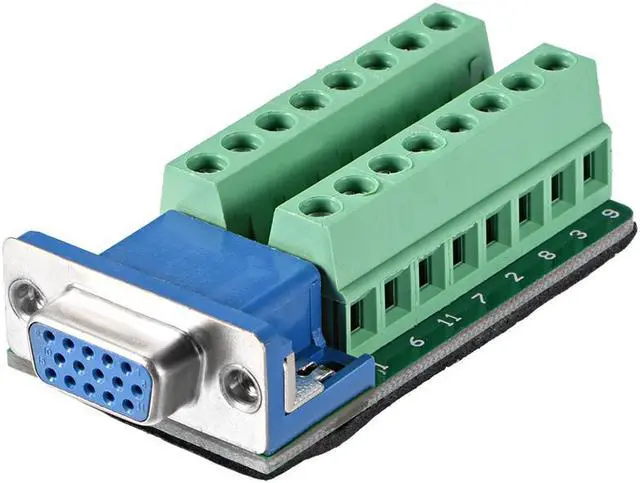 Main image of D-sub DB15 Breakout Board Connector 15 Pin 3-row Female Port Solderless Terminal Block Adapter