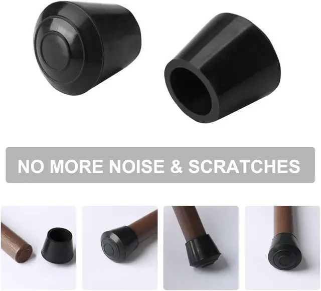 Alt view image 6 of 7 - 8pcs Chair Leg Tips Caps 14mm 9/16 Inch Anti Slip Rubber Furniture Table Feet Cover Floor Protector Reduce Noise Prevent Scratches