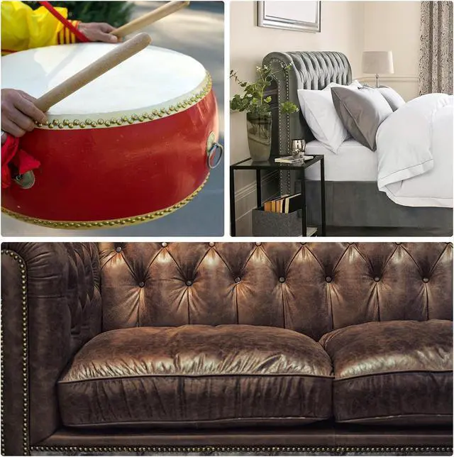 Alt view image 4 of 4 - Upholstery Nails Tacks 7/16-Inch Head Dia Antique Round Thumb Push Pins Gold Tone 40 Pcs