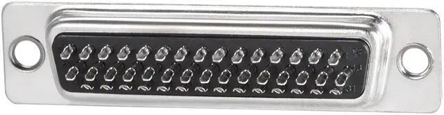 Alt view image 3 of 4 - D-sub Connector Male Plug 44-pin 3-row Port Terminal Breakout Solder Type for Mechanical Equipment CNC Computers Black Pack of 4