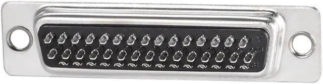 Alt view image 3 of 4 - D-sub Connector Male Plug 44-pin 3-row Port Terminal Breakout Solder Type for Mechanical Equipment CNC Computers Black Pack of 2