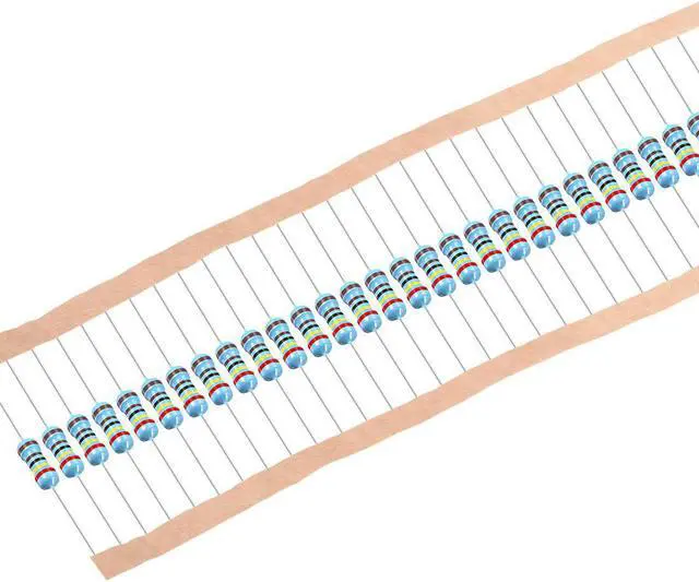 Alt view image 2 of 4 - 1/2W 2.4K Ohm Metal Film Resistors 0.5W 1% Tolerances 5 Color Bands 100 Pcs