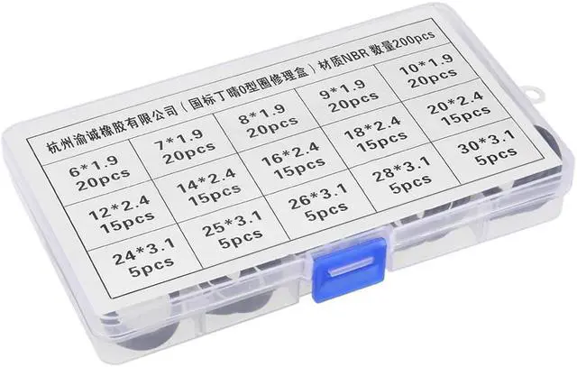 Alt view image 3 of 3 - O-Rings Assortment Kit, 200pcs Metric Rubber Seal Rings Set for Plumbing Automotive Repair