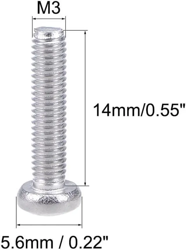 Alt view image 3 of 3 - M3x14mm Machine Screws Pan Phillips Cross Head Screw 304 Stainless Steel Fasteners Bolts 30Pcs