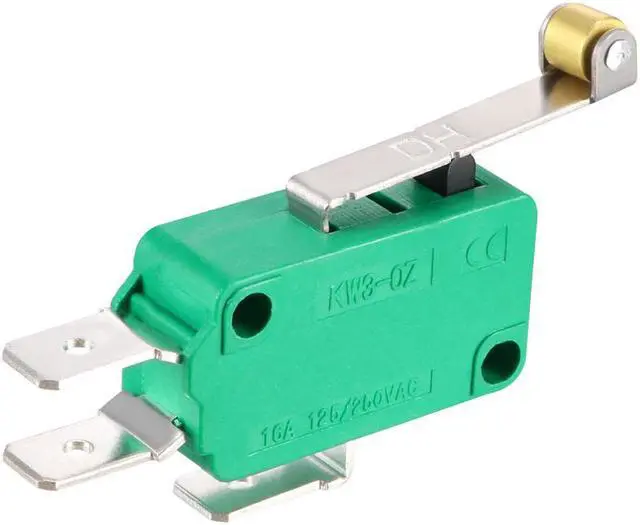 Alt view image 4 of 4 - 2PCS KW3-OZ 16A 125/250VAC SPDT NO NC Roller Lever Type Micro Limit Switches