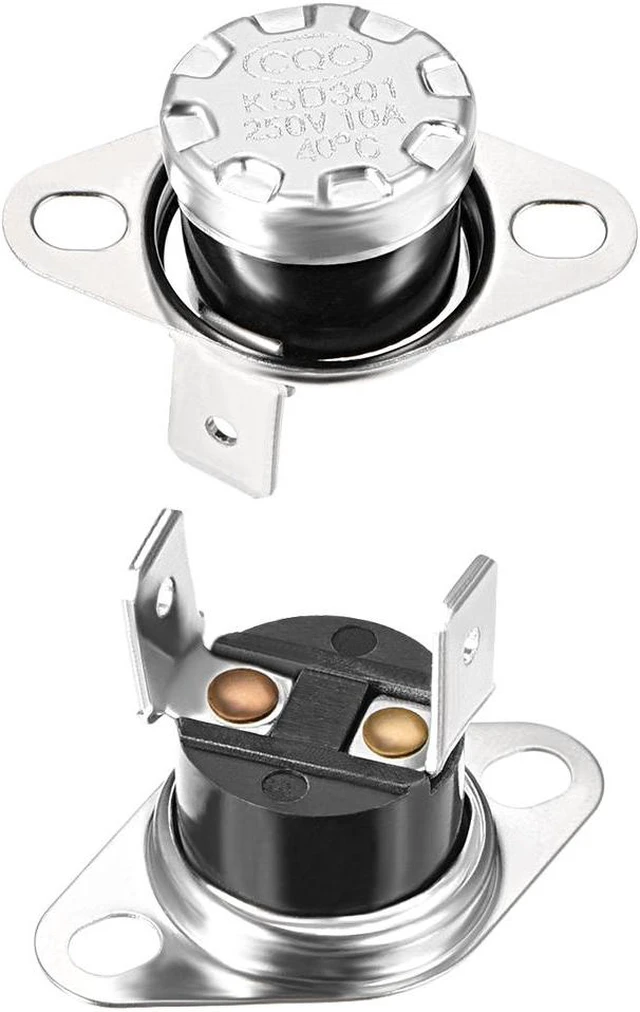 Main image of KSD301 Thermostat, Temperature Control Switch 40°C 10A Normally Open N.O 2 Pcs