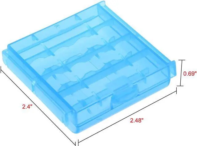 Alt view image 2 of 4 - Unique Bargains 2pcs Portable Battery Storage Case Holder Container Blue for AAA/AA Batteries