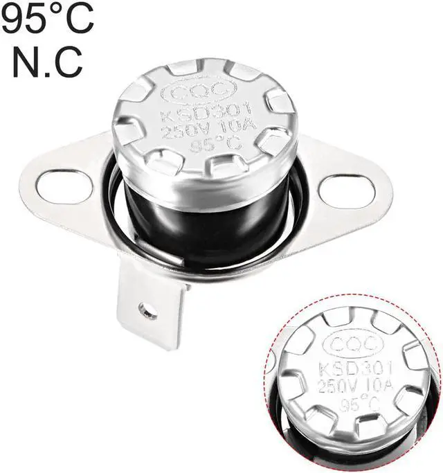 Alt view image 4 of 4 - KSD301 Thermostat, Temperature Control Switch 95°C 10A Normally Closed N.C 2pcs