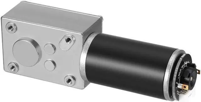 Alt view image 6 of 7 - DC 12V 111RPM 4Kg.cm Self-Locking Worm Gear Motor With Encoder And Cable, High Torque Speed Reduction Motor