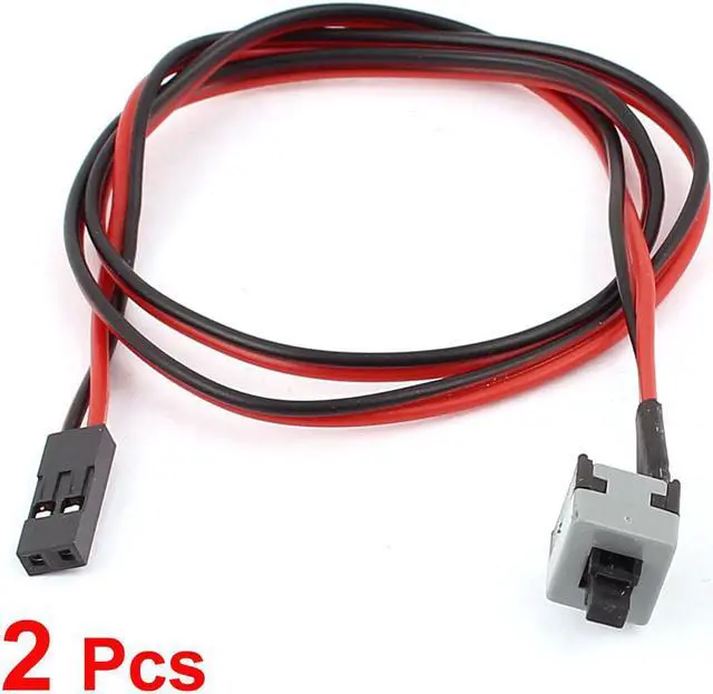 Main image of ATX PC Computer Motherboard Switch On/Off/Reset Power Cable 2Pcs