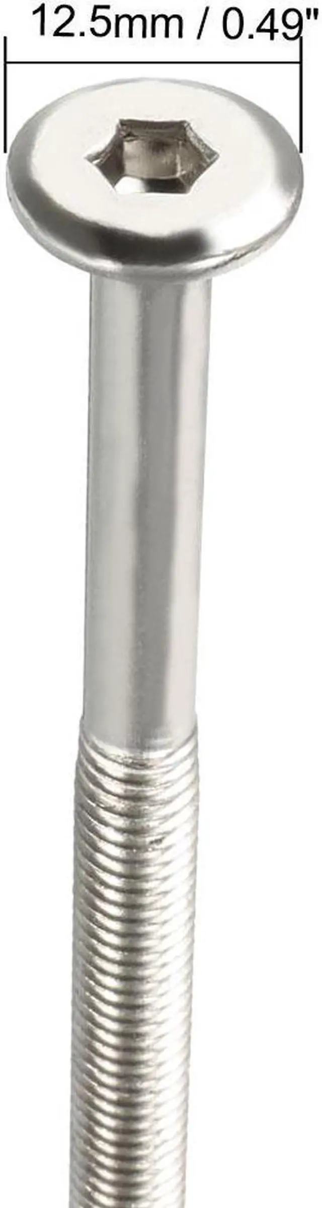 Alt view image 4 of 4 - M6x90mm Hex Socket Head Screws Furniture Bolts 58mm Thread Length 10pcs