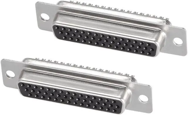 Main image of D-sub Connector DB44 Female Socket 44-pin 3-row High Density Port Terminal Breakout for Mechanical Equipment CNC Computers Pack of 2