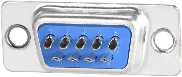 Alt view image 3 of 4 - D-sub Connector DB9 Female Socket 9-pin 2-row Port Terminal Breakout for Mechanical Equipment CNC Computers Blue Pack of 5