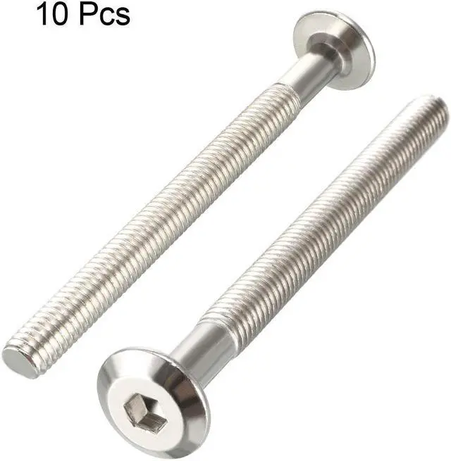 Alt view image 2 of 4 - M6x70mm Hex Socket Head Screws Furniture Bolts 58mm Thread Length 10pcs