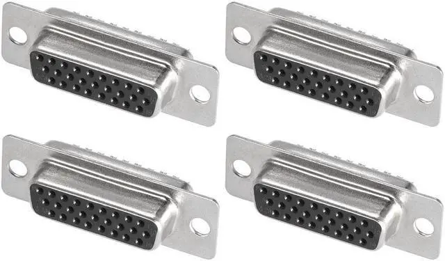 Main image of D-sub Connector DB26 Female Socket 26-pin 3-row Port Terminal Breakout for Mechanical Equipment CNC Computers Pack of 4