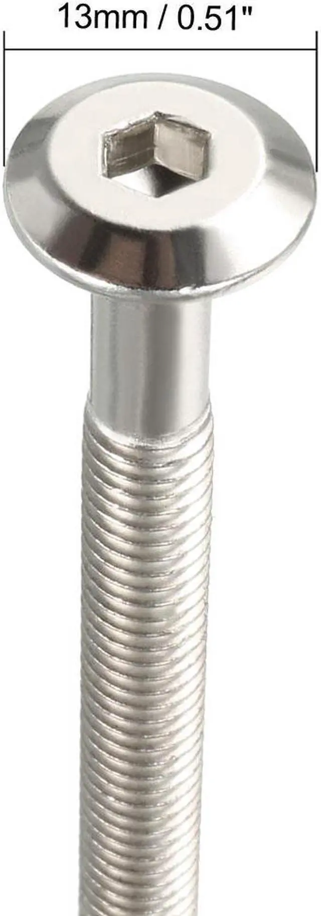 Alt view image 4 of 4 - M6x70mm Hex Socket Head Screws Furniture Bolts 58mm Thread Length 10pcs