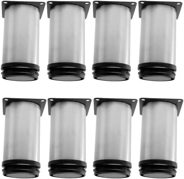 Main image of 4 Inch Furniture Legs Stainless Steel Table Cabinet Wardrobe Worktop Shelves Feet Replacement Height Adjustable Set of 8