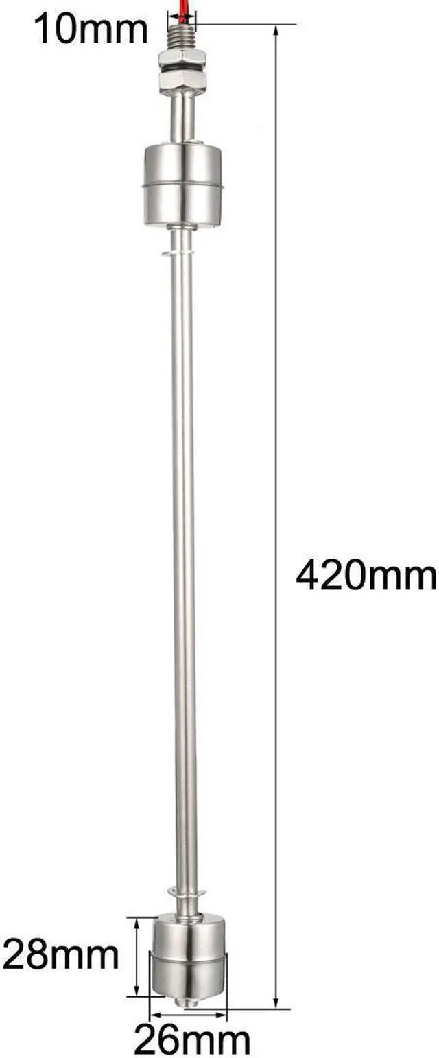 Alt view image 2 of 3 - Stainless Steel Dual Ball Float Switch 420mm/16.54inch Tank Vertical Water Level Sensor
