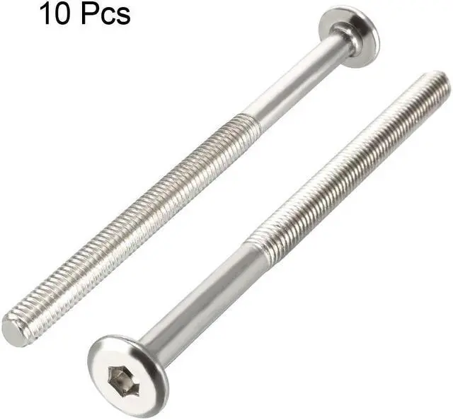 Alt view image 2 of 4 - M6x90mm Hex Socket Head Screws Furniture Bolts 58mm Thread Length 10pcs