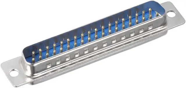 Alt view image 4 of 4 - D-sub Connector Male Plug 37-pin 2-row Port Terminal Breakout Solder Type for Mechanical Equipment CNC Computers Blue Pack of 2