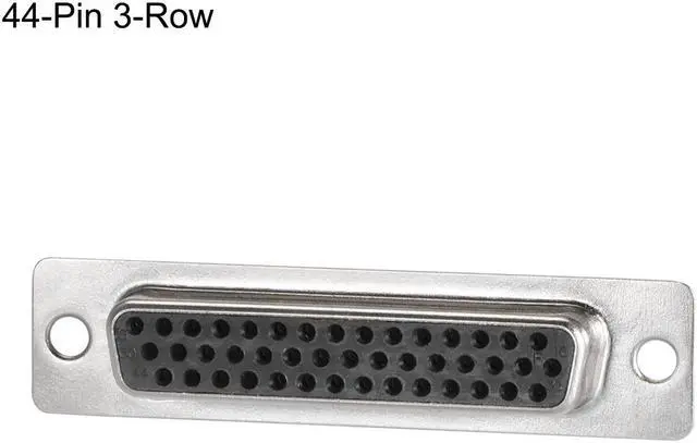 Alt view image 2 of 4 - D-sub Connector DB44 Female Socket 44-pin 3-row High Density Port Terminal Breakout for Mechanical Equipment CNC Computers Pack of 1