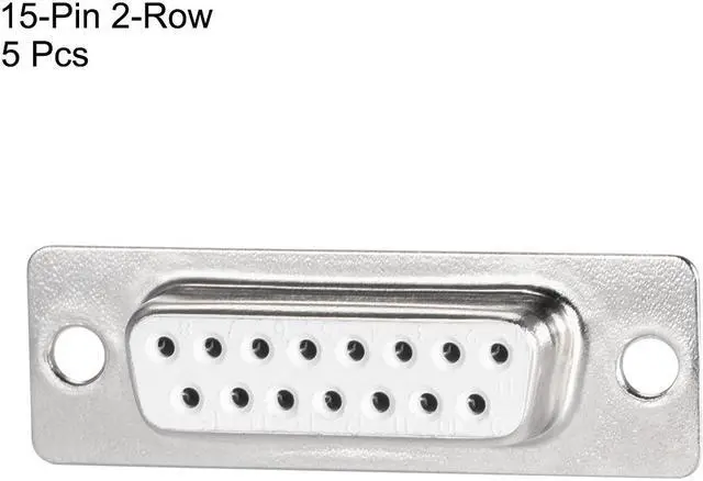 Alt view image 2 of 4 - D-sub Connector DB15 Female Socket 15-pin 2-row Port Terminal Breakout for Mechanical Equipment CNC Computers White Pack of 5