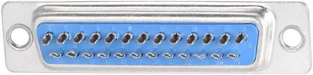 Alt view image 3 of 4 - D-sub Connector DB25 Female Socket 25-pin 2-row Port Terminal Breakout for Mechanical Equipment CNC Computers Blue Pack of 1