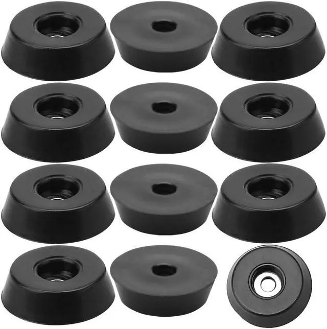 Main image of 12pcs Rubber Feet Bumper Furniture Laptop Amplifier Speaker Cabinet Leg Pads Floor Protector with Washer, D18x15xH5mm