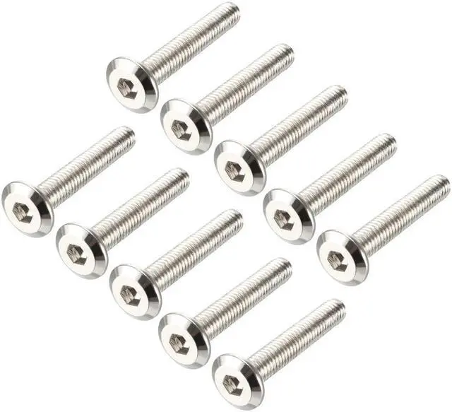 Main image of M6x35mm Hex Socket Head Screws Furniture Bolts Fastener Carbon Steel 10pcs