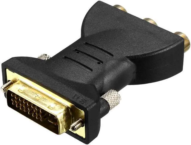 Main image of DVI to RCA Adapter 24+5 Male to 3 RCA Female Connector for HDTV Projector